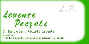 levente peczeli business card